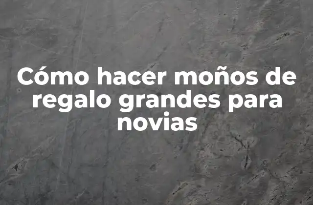Cómo Hacer Moños de Regalo Grandes para Novias