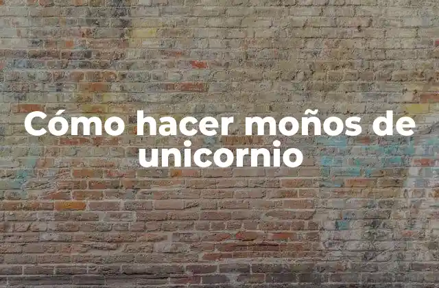 ¿Qué son los moños de unicornio?