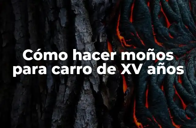 Cómo Hacer Moños para Carro de Xv Años