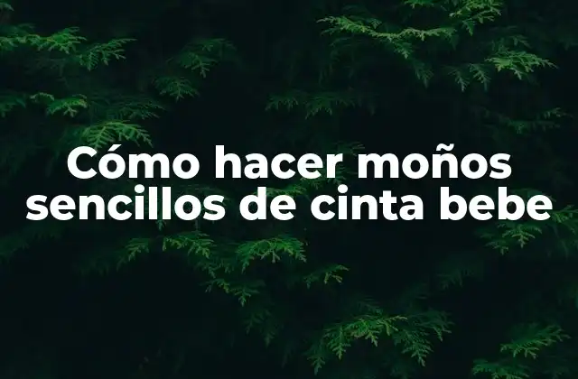 Cómo Hacer Moños Sencillos de Cinta Bebe