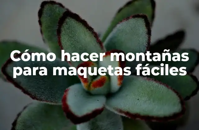 Cómo Hacer Montañas para Maquetas Fáciles