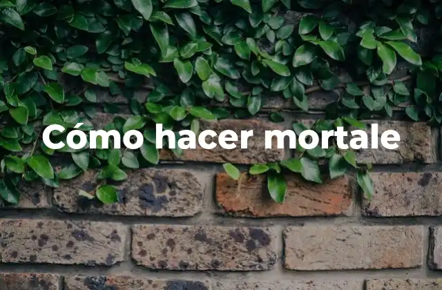 Cómo Hacer Mortale