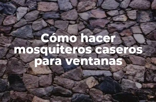 Cómo Hacer Mosquiteros Caseros para Ventanas
