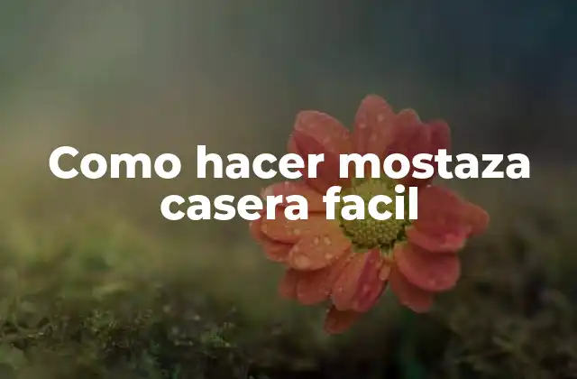 Como Hacer Mostaza Casera Facil 2 Mostaza casera facil