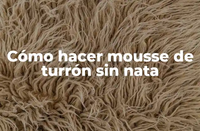 Cómo Hacer Mousse de Turrón sin Nata