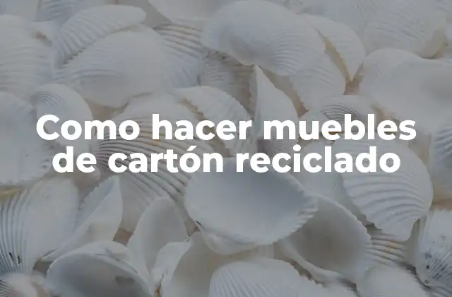 Como Hacer Muebles de Cartón Reciclado
