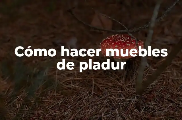 Cómo Hacer Muebles de Pladur