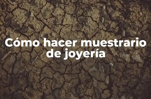 Cómo Hacer Muestrario de Joyería