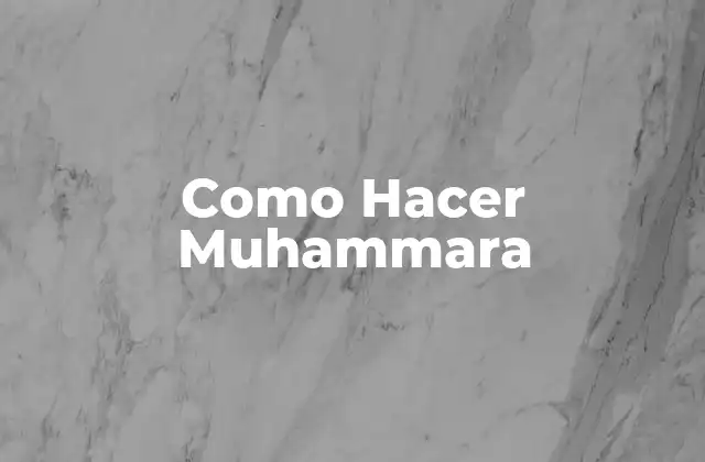 Como Hacer Muhammara