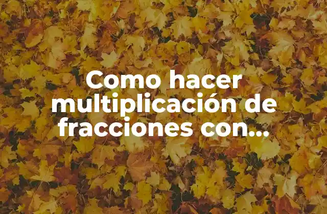 Como Hacer Multiplicación de Fracciones con Números Enteros