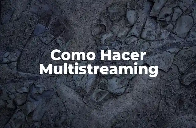 ¿Qué es el multistreaming y para qué sirve?