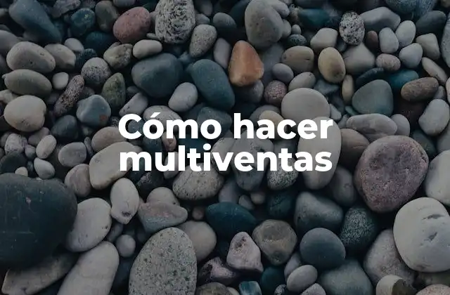 Cómo Hacer Multiventas