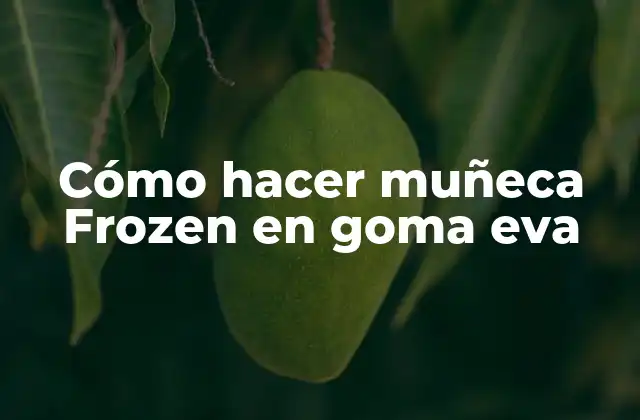 Cómo Hacer Muñeca Frozen en Goma Eva