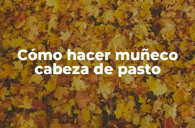 ¿Qué es un muñeco cabeza de pasto?