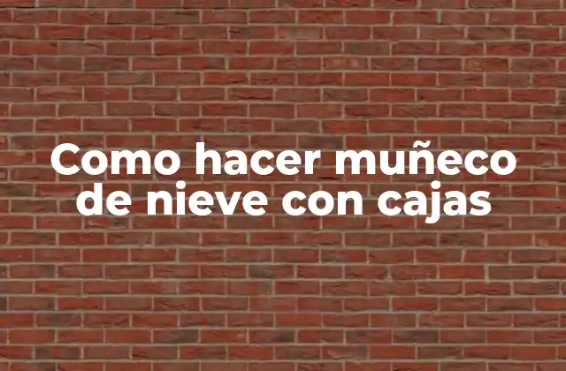 Como Hacer Muñeco de Nieve con Cajas 2 ¿Qué es un muñeco de nieve con cajas?