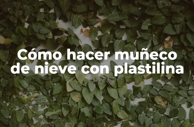 Cómo Hacer Muñeco de Nieve con Plastilina