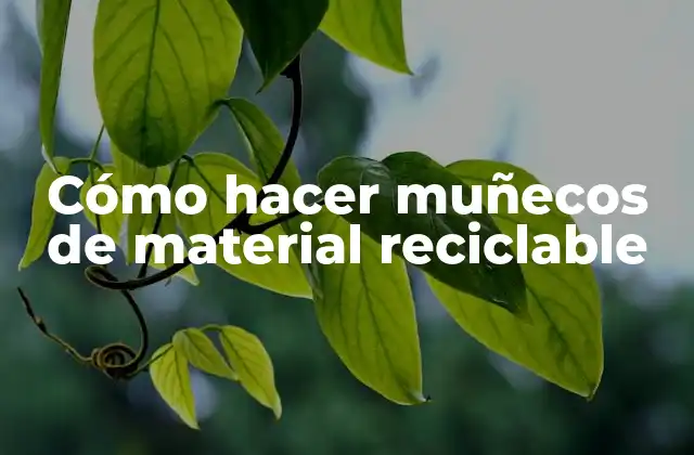 Cómo Hacer Muñecos de Material Reciclable