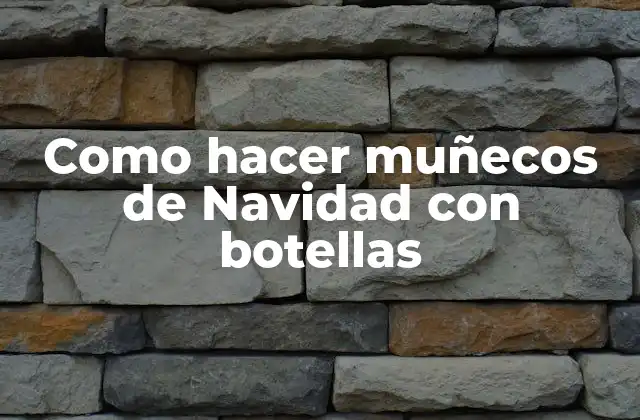 Como Hacer Muñecos de Navidad con Botellas