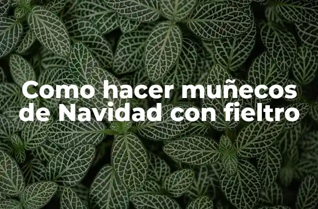 Como Hacer Muñecos de Navidad con Fieltro