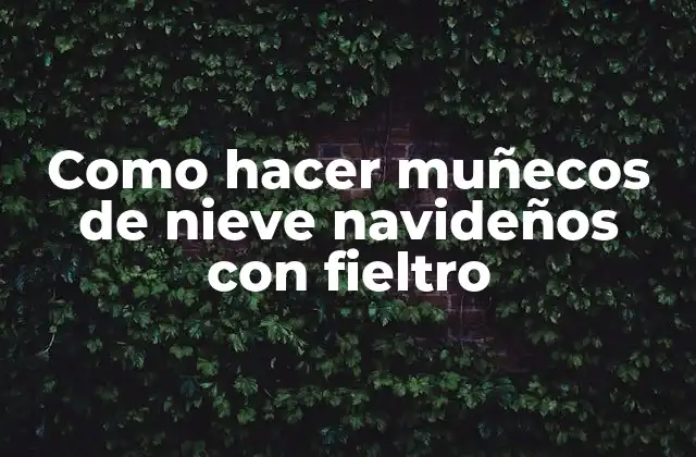 Como Hacer Muñecos de Nieve Navideños con Fieltro