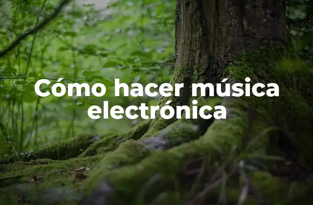 Cómo Hacer Música Electrónica