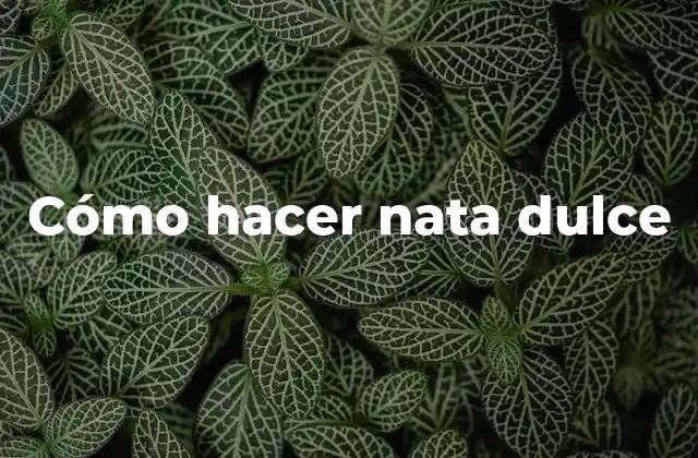 ¿Qué es la nata dulce y para qué sirve?
