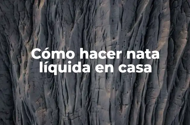 Cómo Hacer Nata Líquida en Casa