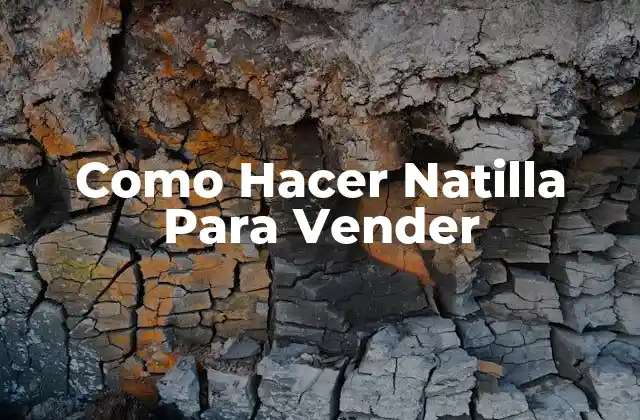 Como Hacer Natilla para Vender