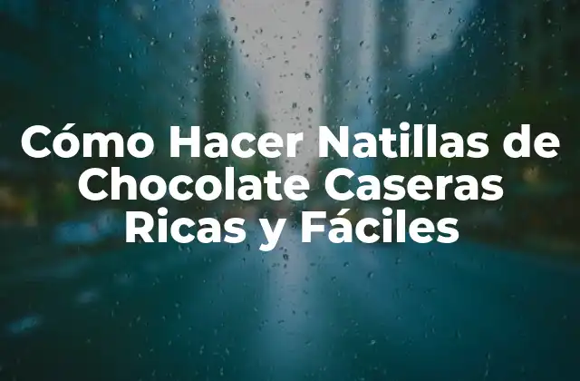 Cómo Hacer Natillas de Chocolate Caseras Ricas y Fáciles