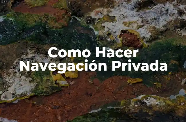 Como Hacer Navegación Privada
