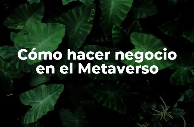 Cómo Hacer Negocio en el Metaverso