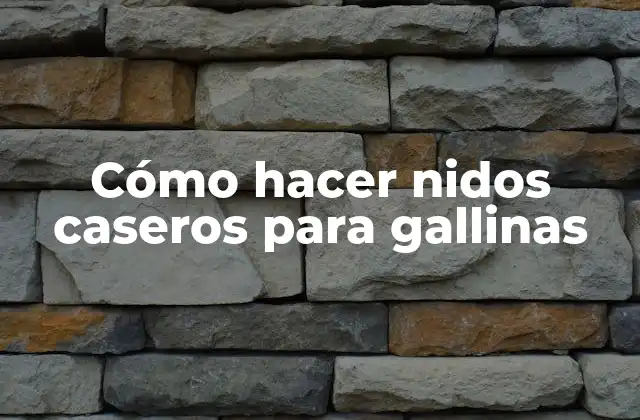 Cómo Hacer Nidos Caseros para Gallinas