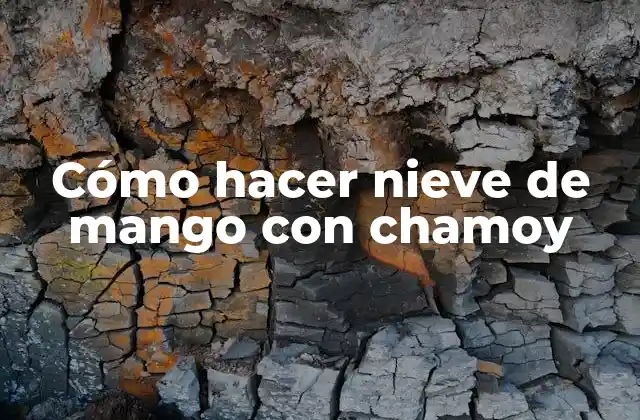 Cómo Hacer Nieve de Mango con Chamoy