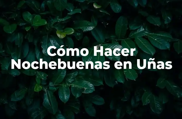 Cómo Hacer Nochebuenas en Uñas