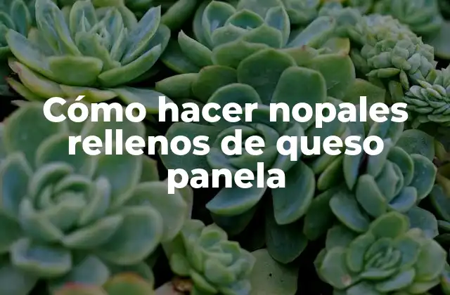 Cómo Hacer Nopales Rellenos de Queso Panela