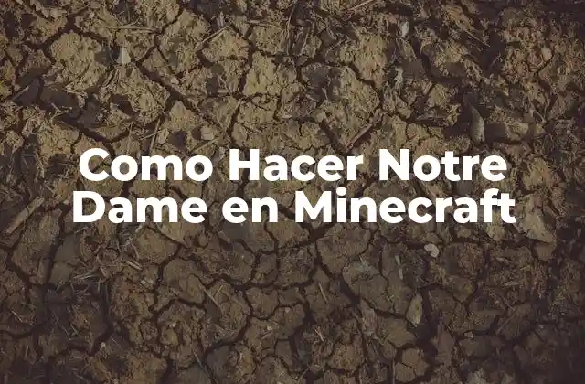 Como Hacer Notre Dame en Minecraft