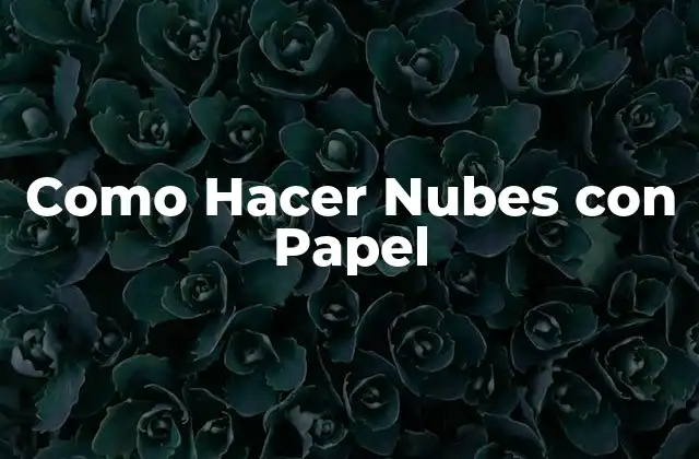 ¿Qué son las Nubes de Papel?