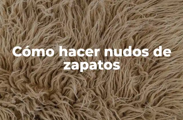 Cómo Hacer Nudos de Zapatos