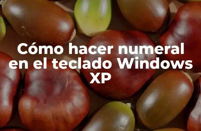 Cómo Hacer Numeral en el Teclado Windows Xp