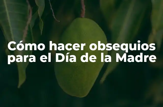 Cómo Hacer Obsequios para el Día de la Madre