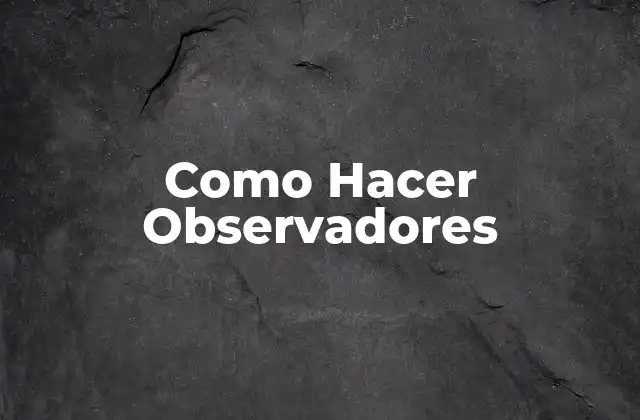 Como Hacer Observadores 2 Qué son los Observadores y para qué Sirven