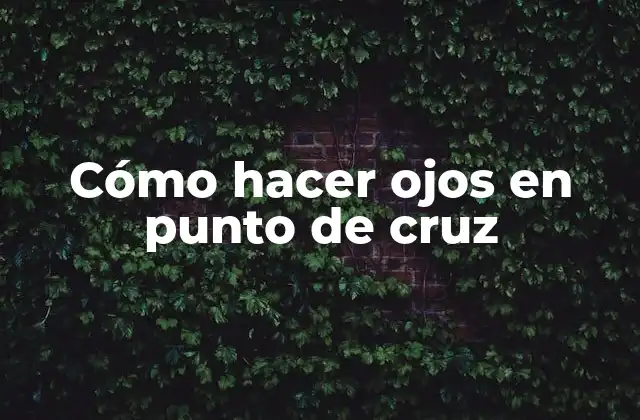 Cómo Hacer Ojos en Punto de Cruz