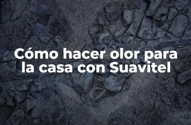 Cómo Hacer Olor para la Casa con Suavitel