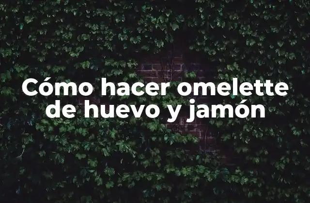 Cómo Hacer Omelette de Huevo y Jamón