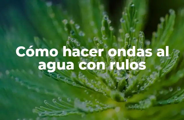 Cómo Hacer Ondas Al Agua con Rulos