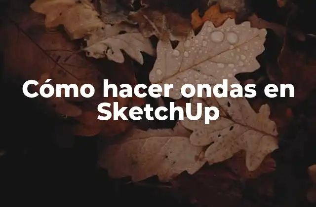Cómo Hacer Ondas en Sketchup