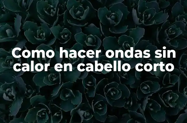 Como Hacer Ondas sin Calor en Cabello Corto 2 Qué son las ondas sin calor en cabello corto