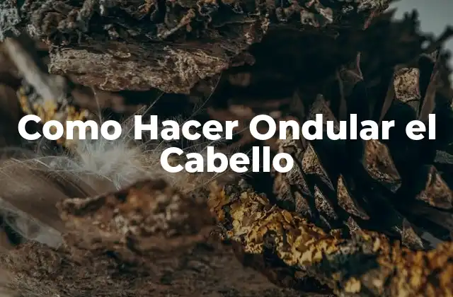 ¿Qué es Ondular el Cabello?