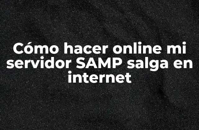 Cómo Hacer Online Mi Servidor Samp Salga en Internet
