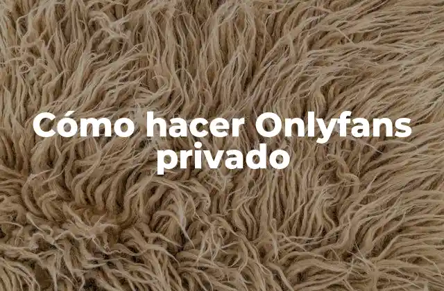 Cómo Hacer Onlyfans Privado 2 ¿Qué es Onlyfans y cómo funciona?